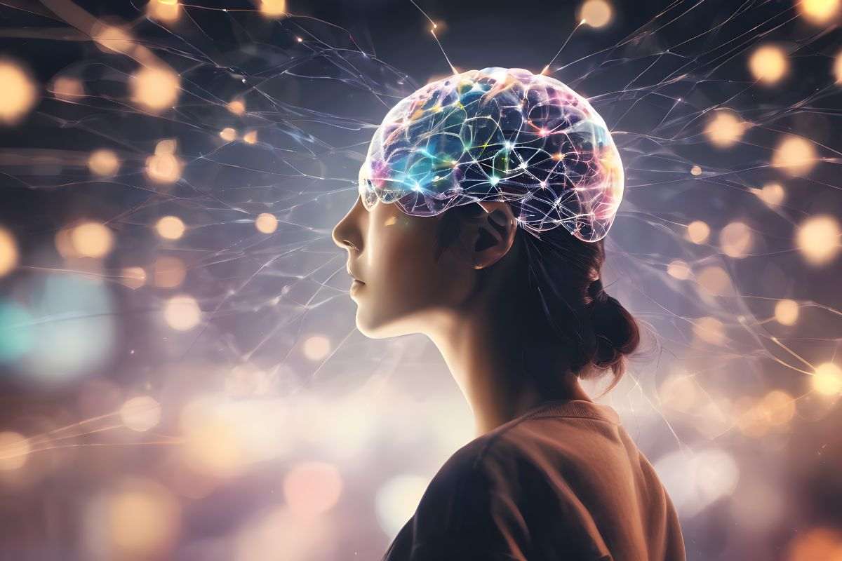 rappresentazione grafica di un cervello giovane e attivo