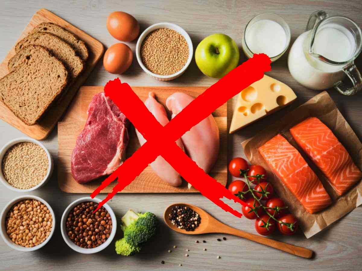 carne e pesce con x sopra