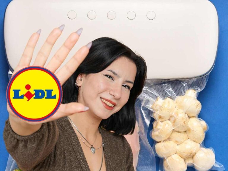 macchina sottovuoto e donna con logo lidl